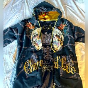 Christian Audigier Swarovski Crystal Hoodie